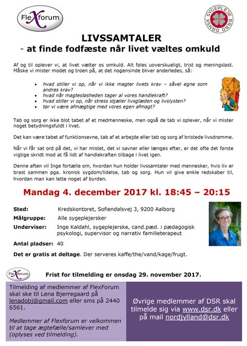 Livssamtale Praksis - Nyheder - Inge Kaldahl